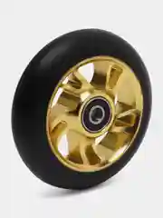 Колесо трюкового самоката D100 мм, ABEC-9, черно-золотой PU/AL, PW350Y