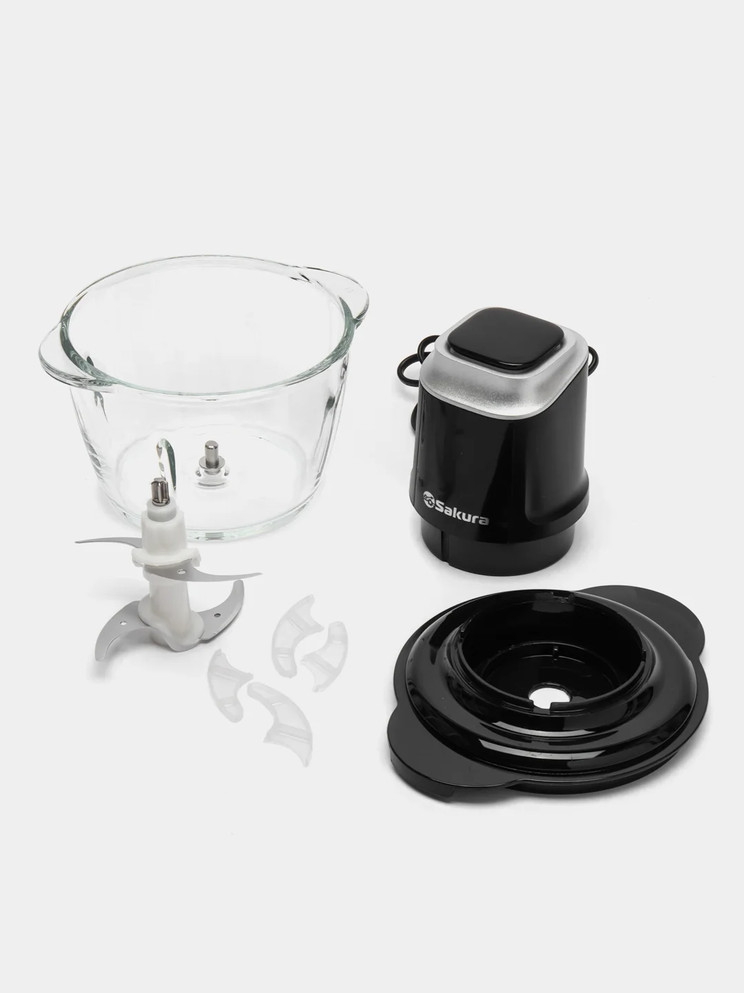 Чоппер Sakura SA-6261BK чаша стекло, 1.2 л, 500 Вт, 4 ножа