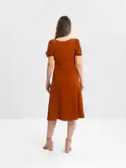 Коричневый летнее платье