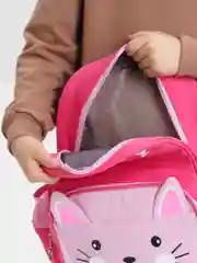 Алый детский рюкзак "Киска"