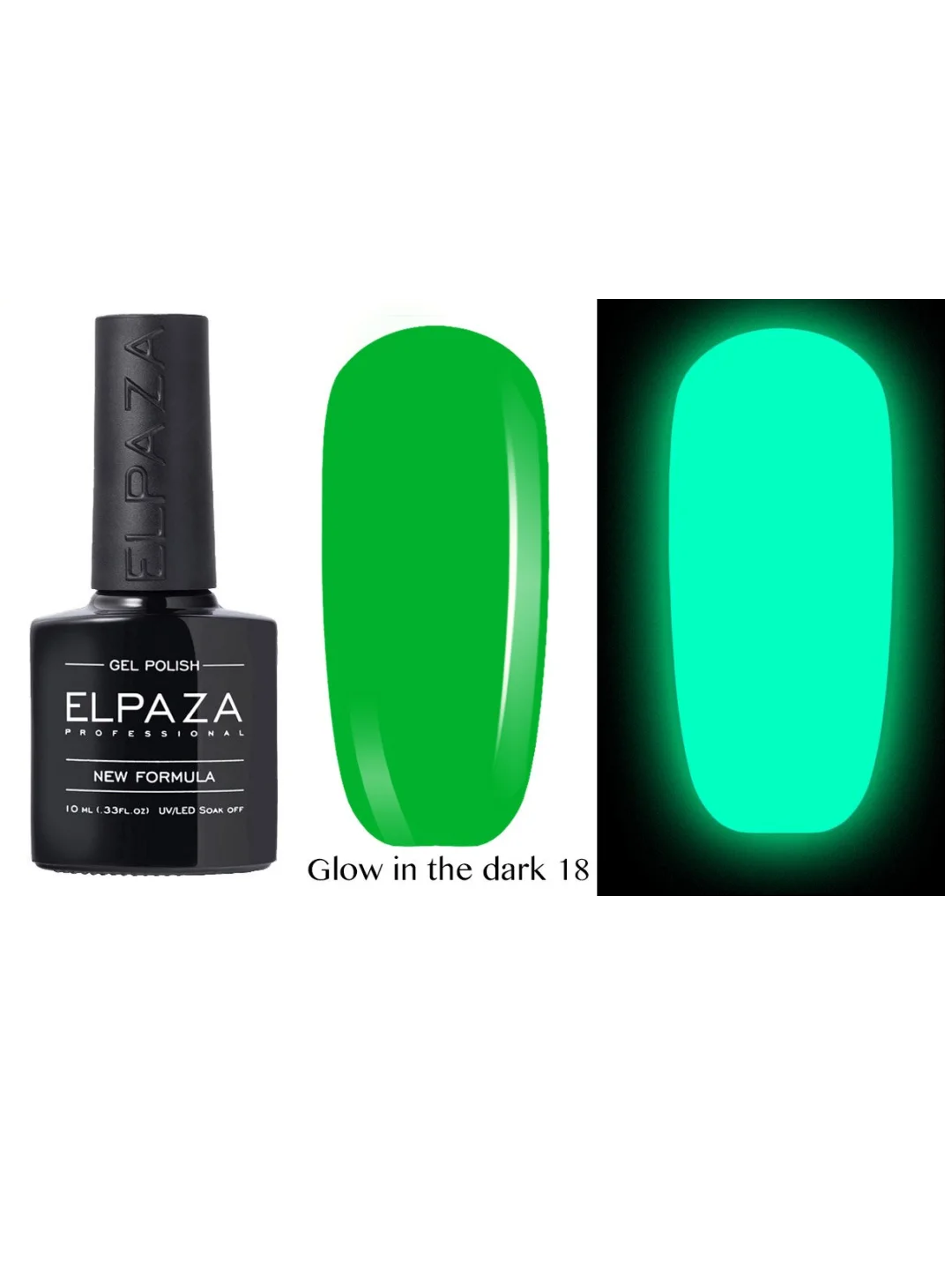 Гель-лак светящийся в темноте ELPAZA/ Неоновые Glow in the Dark