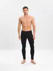 Черный кальсоны мужские с начёсом тёплые