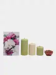 Лайм свеча / Подарочный набор свеч / Свечи из вощины / Свечи ручной работы