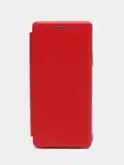 Красный чехол-книжка на Huawei Nova 6, из экокожи, с карманом для карт
