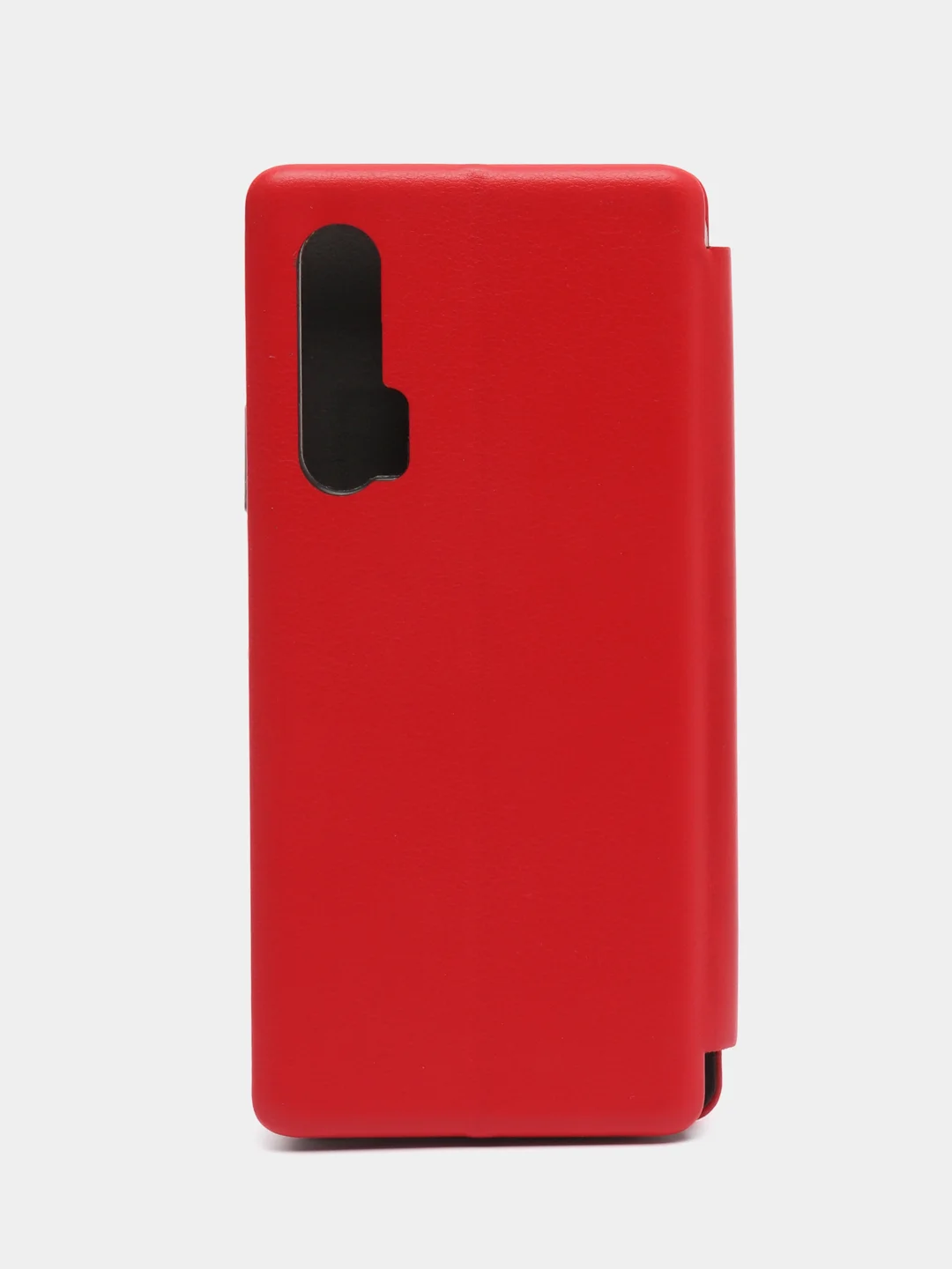 Красный чехол-книжка на Huawei Nova 6, из экокожи, с карманом для карт
