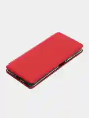 Красный чехол-книжка на Huawei Nova 6, из экокожи, с карманом для карт