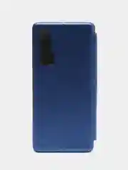Синий чехол-книжка на Huawei Nova 6, из экокожи, с карманом для карт