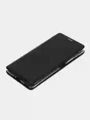 Черный чехол-книжка на Huawei Nova 6, из экокожи, с карманом для карт