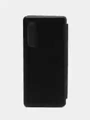 Черный чехол-книжка на Huawei Nova 6, из экокожи, с карманом для карт
