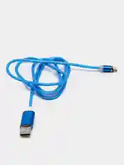 Синий кабель зарядный X-CABLE (1m, Micro-USB/ Type-C/Lightning), для Android и iPhone