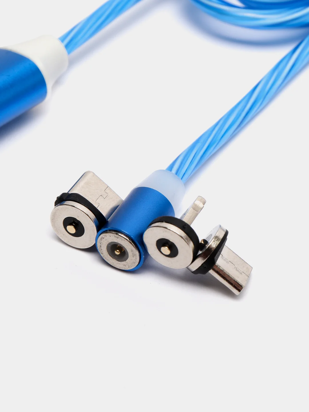 Синий кабель зарядный X-CABLE (1m, Micro-USB/ Type-C/Lightning), для Android и iPhone