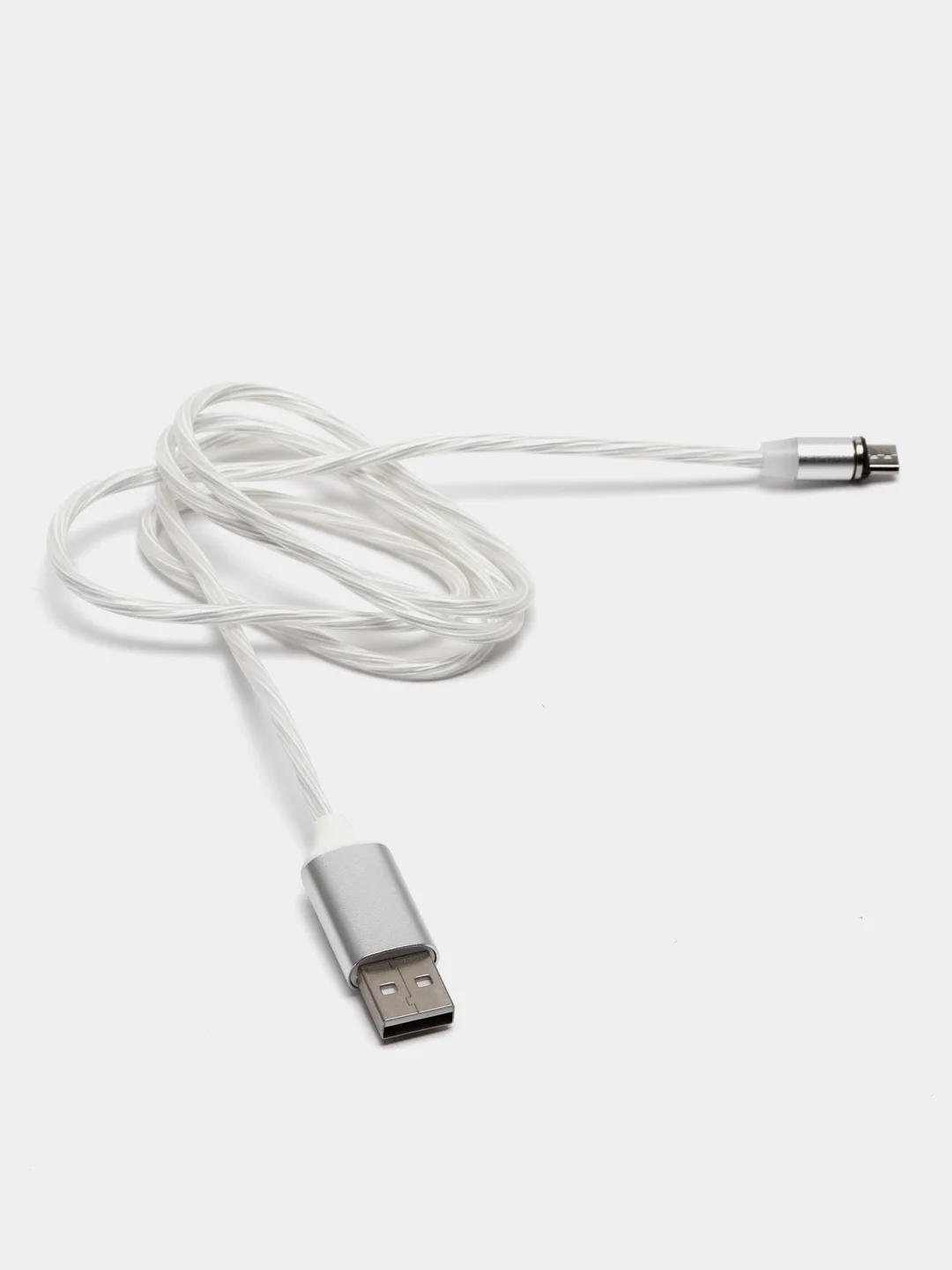 Серебряный кабель зарядный X-CABLE (1m, Micro-USB/ Type-C/Lightning), для Android и iPhone