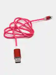 Красный кабель зарядный X-CABLE (1m, Micro-USB/ Type-C/Lightning), для Android и iPhone