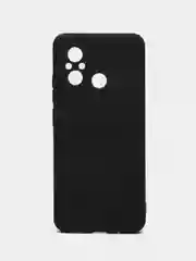 Прозрачный силиконовый чехол для Xiaomi Redmi 12C (Сяоми Редми 12С), прозрачный черный противоударный