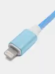 Голубой светящийся зарядный кабель Type-C, Lightning, Micro-USB 1 м, зарядка, провод