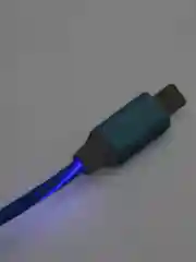Голубой светящийся зарядный кабель Type-C, Lightning, Micro-USB 1 м, зарядка, провод