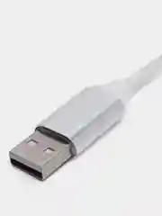 Белый светящийся зарядный кабель Type-C, Lightning, Micro-USB 1 м, зарядка, провод