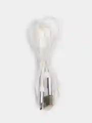 Белый светящийся зарядный кабель Type-C, Lightning, Micro-USB 1 м, зарядка, провод