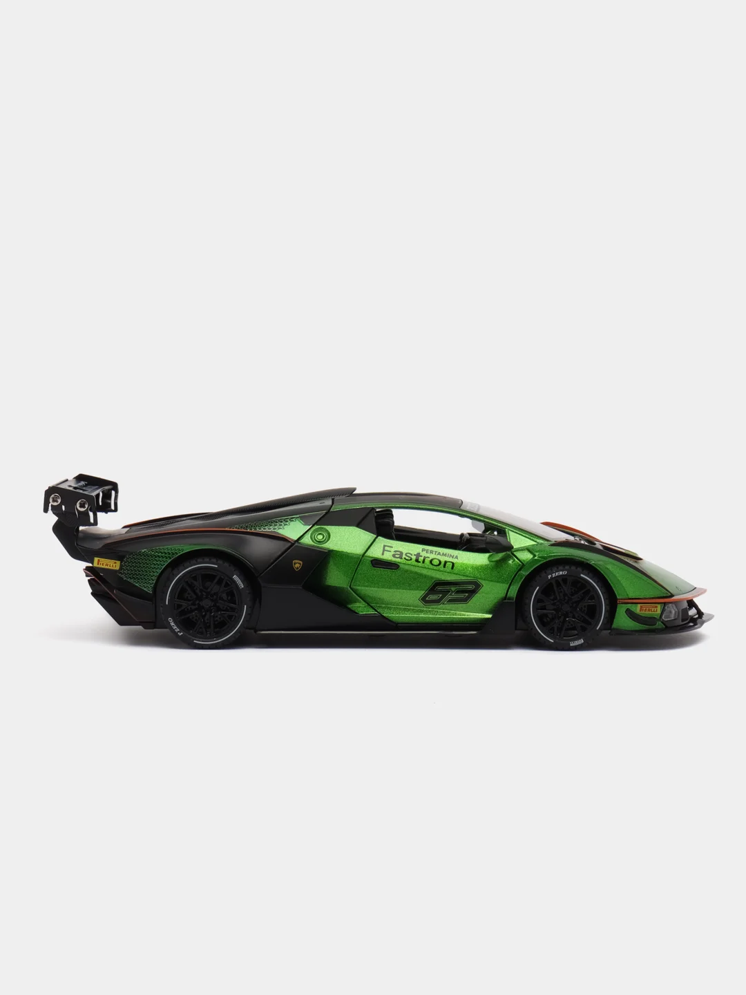 Зеленый металлическая машинка 1:24 lamborghini essenza scv12