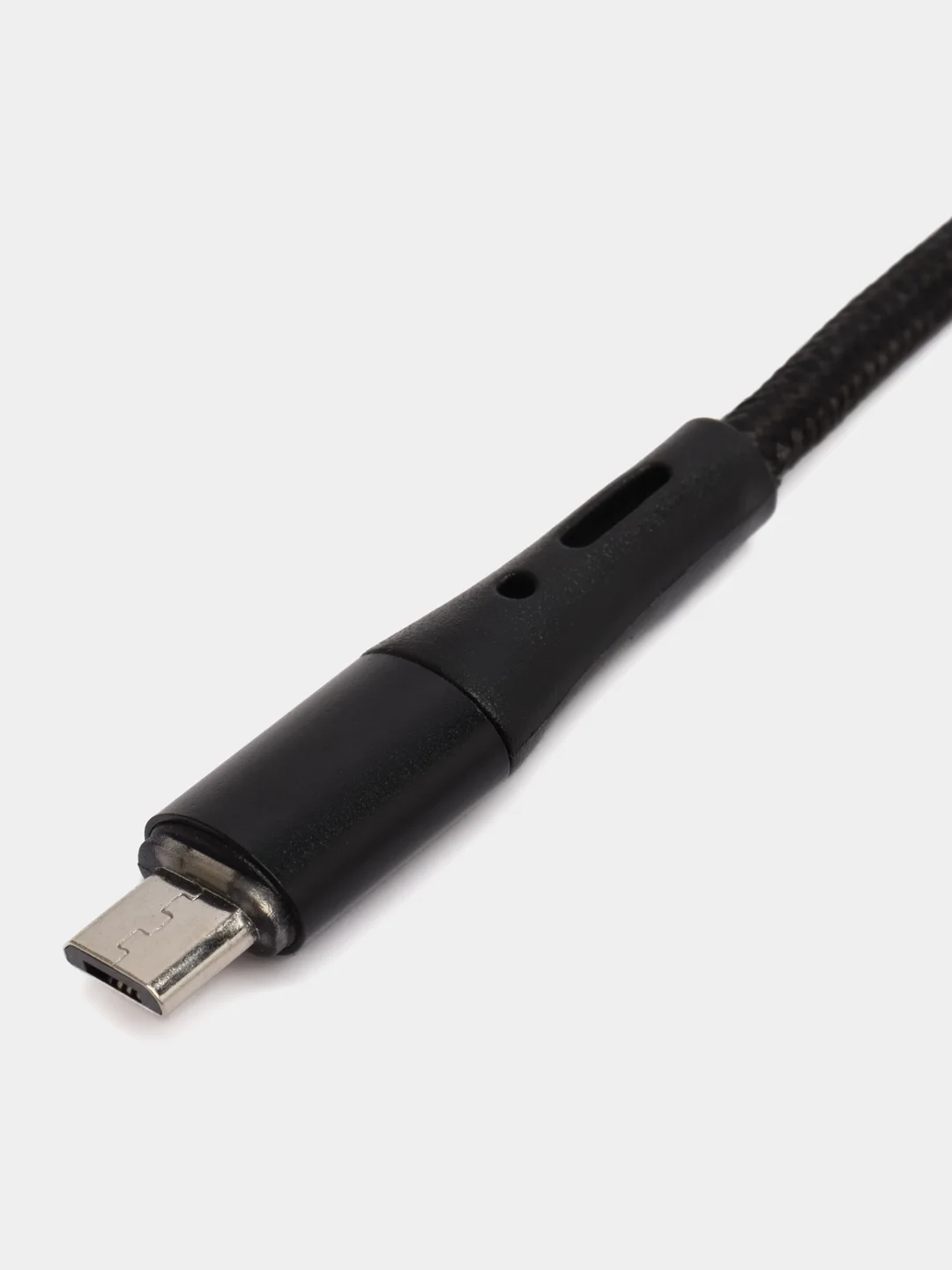 Черный зарядный кабель с подсветкой Type-C, Micro-USB с быстрой зарядкой