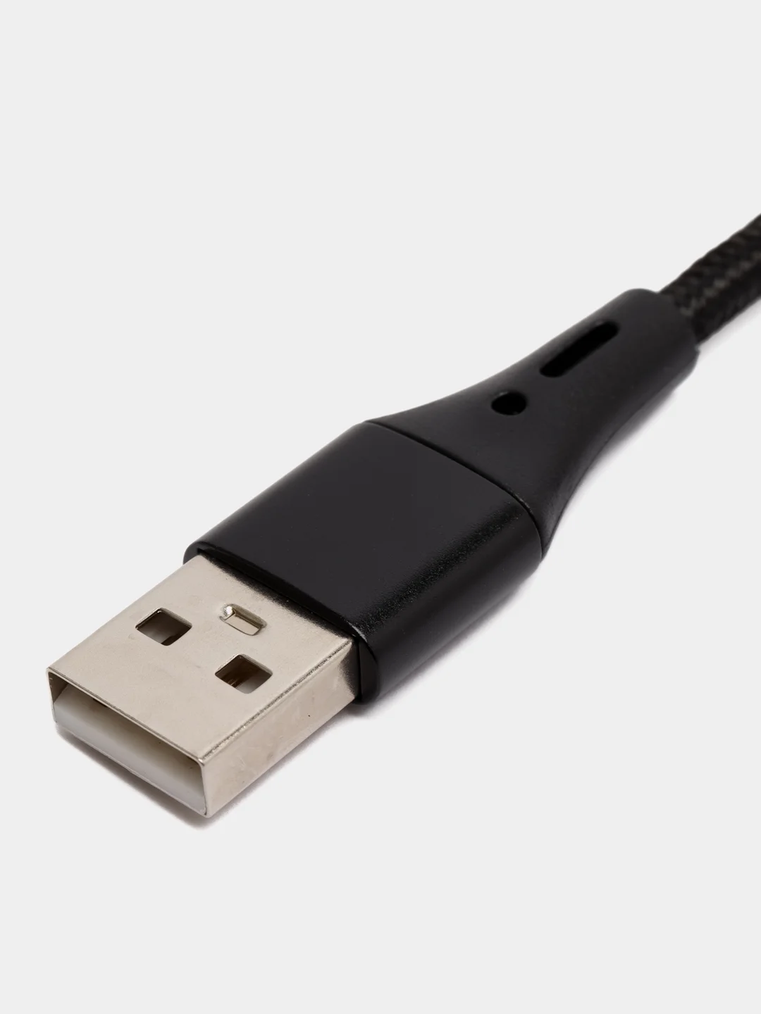 Черный зарядный кабель с подсветкой Type-C, Micro-USB с быстрой зарядкой