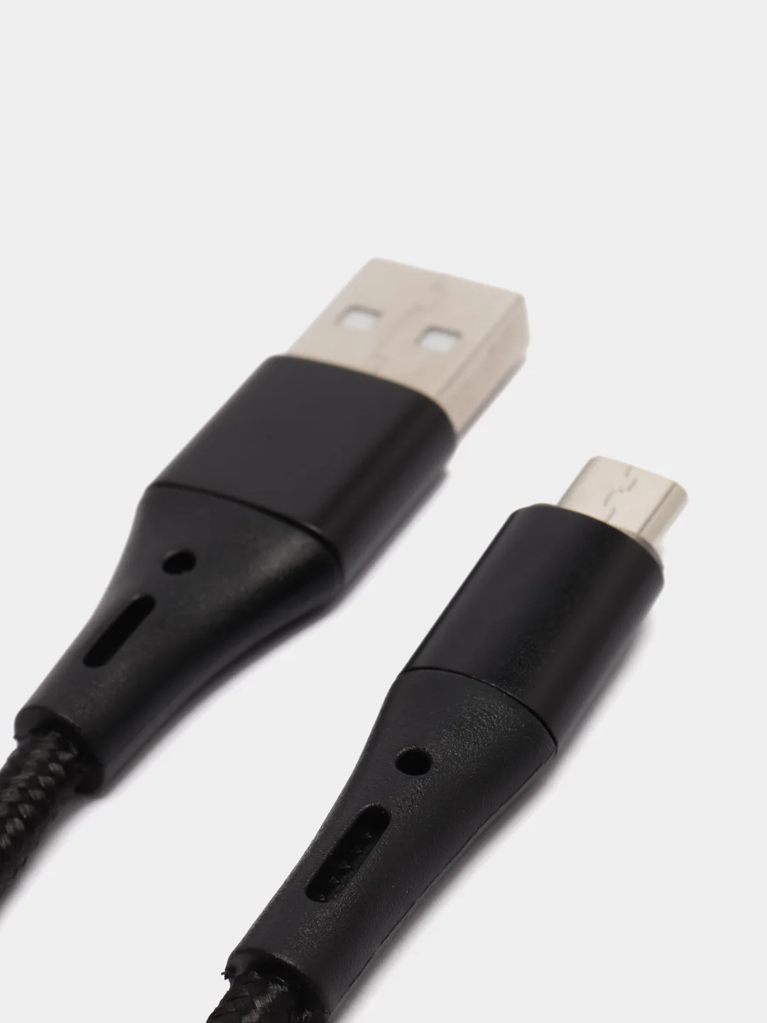 Черный зарядный кабель с подсветкой Type-C, Micro-USB с быстрой зарядкой