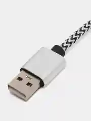 Серый плетёный зарядный кабель Micro-USB, Lightning, зарядка на Андроид, Айфон, 1 м, 2 м