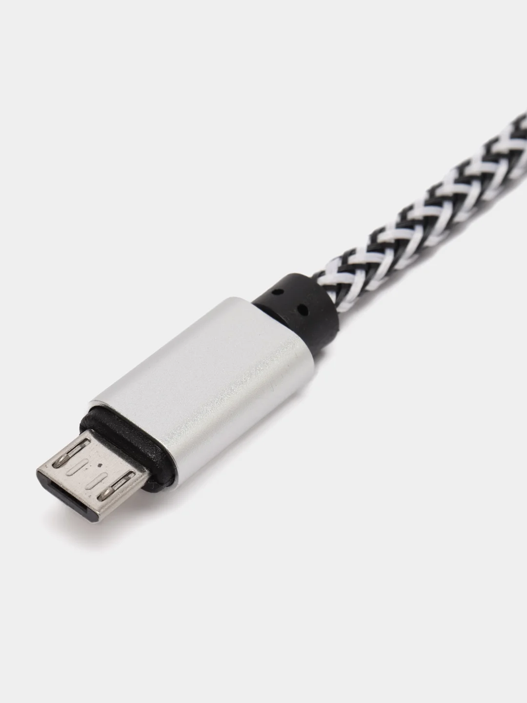 Серый плетёный зарядный кабель Micro-USB, Lightning, зарядка на Андроид, Айфон, 1 м, 2 м