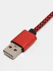 Красный плетёный зарядный кабель Micro-USB, Lightning, зарядка на Андроид, Айфон, 1 м, 2 м