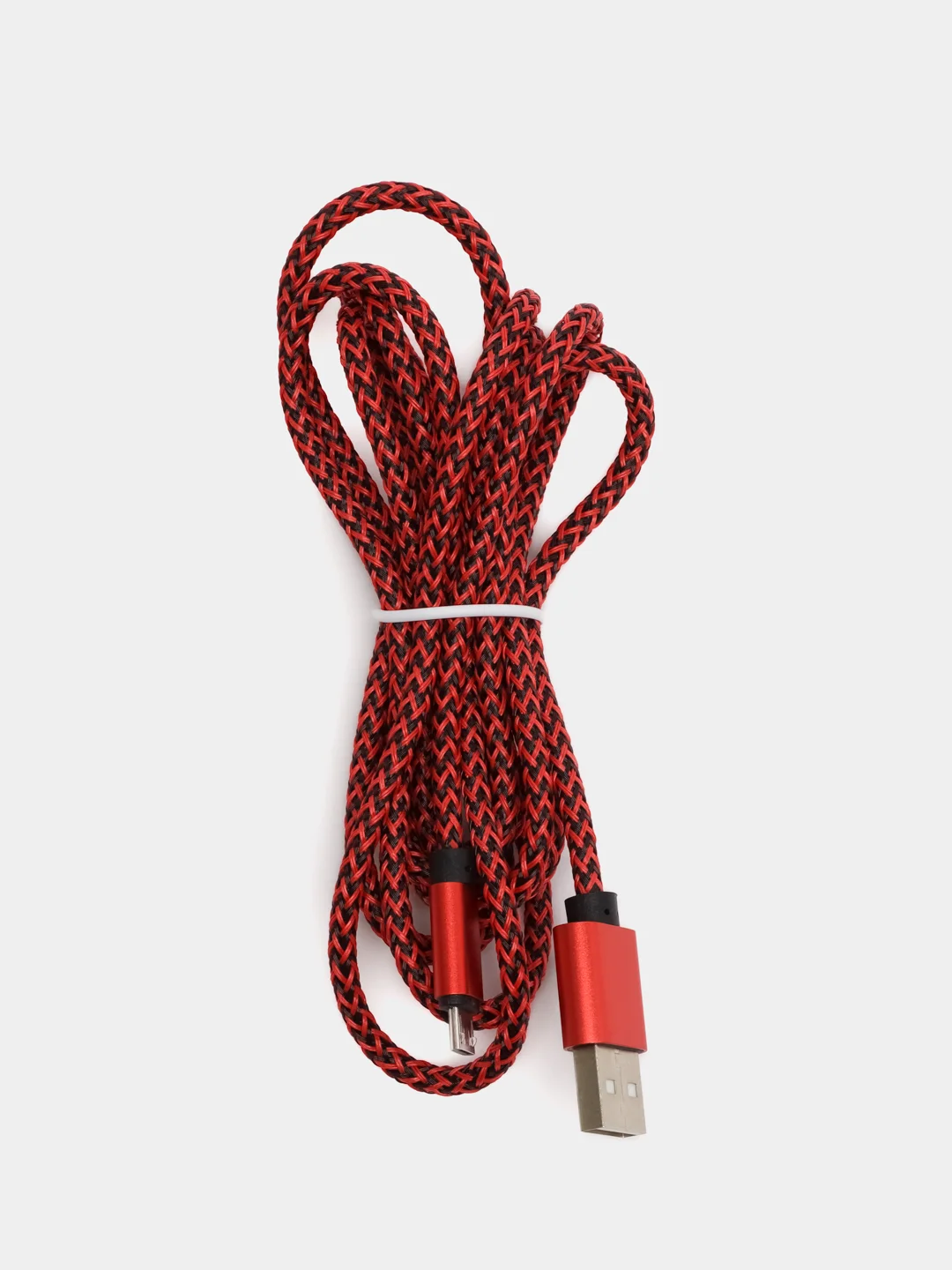 Красный плетёный зарядный кабель Micro-USB, Lightning, зарядка на Андроид, Айфон, 1 м, 2 м