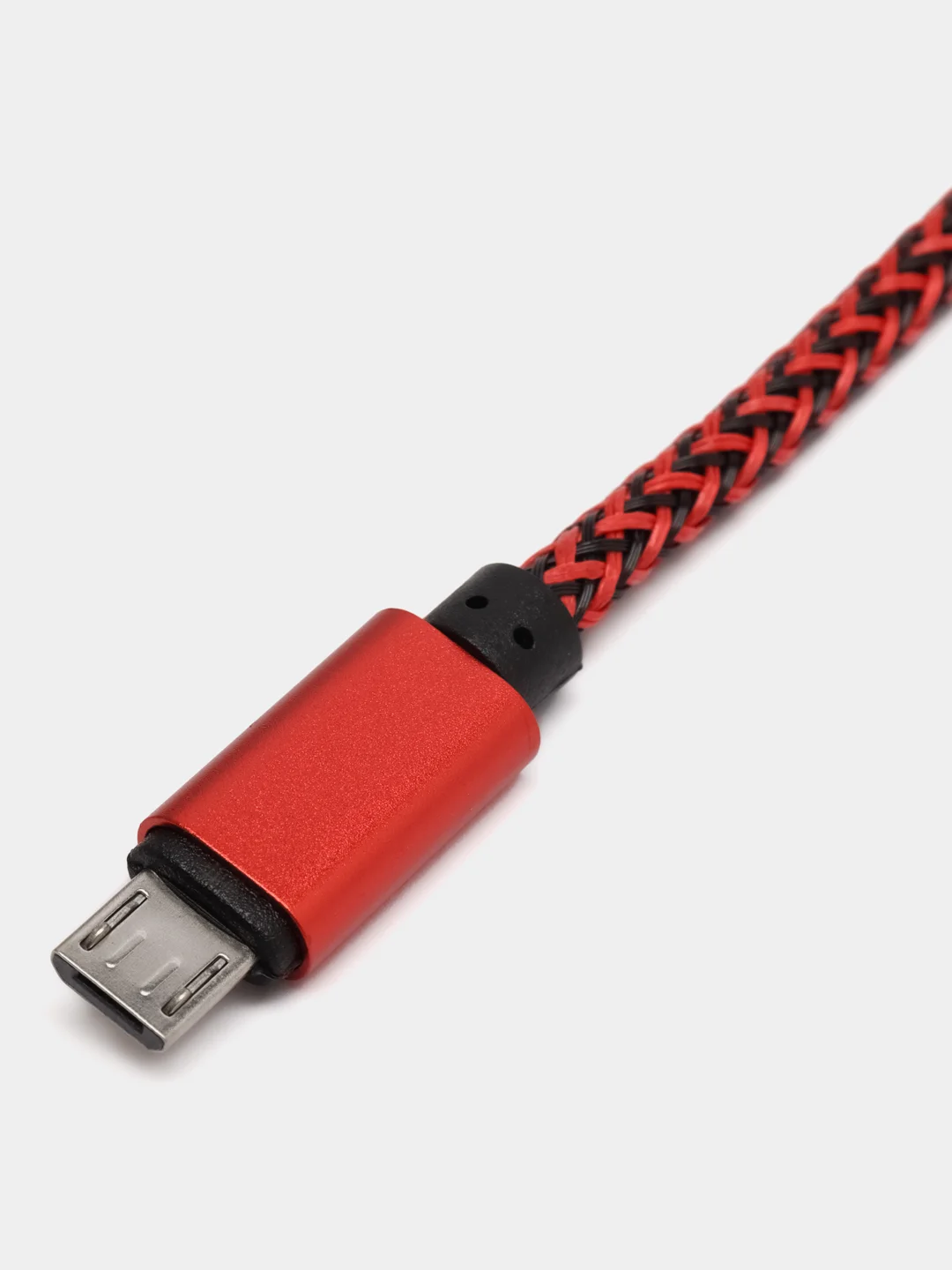 Красный плетёный зарядный кабель Micro-USB, Lightning, зарядка на Андроид, Айфон, 1 м, 2 м