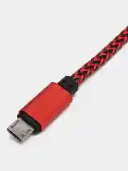 Красный плетёный зарядный кабель Micro-USB, Lightning, зарядка на Андроид, Айфон, 1 м, 2 м