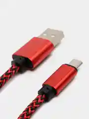 Красный плетёный зарядный кабель Micro-USB, Lightning, зарядка на Андроид, Айфон, 1 м, 2 м