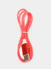 Красный светящийся зарядный кабель Type-C, Lightning, Micro-USB 1 м, зарядка, провод