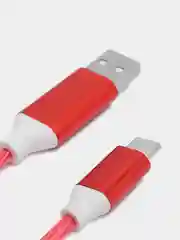 Красный светящийся зарядный кабель Type-C, Lightning, Micro-USB 1 м, зарядка, провод