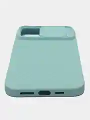 Бирюзовый чехол для IPhone 12 mini / 12 / 12 Pro / 12 Pro Max, силиконовый, с защитой камеры