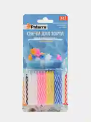 Свечи для торта, в блистере 24 шт, Paterra