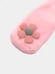 Розовый детские махровые носочки с объёмными игрушками, нескользящие
