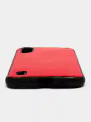 Красный чехол для Samsung A01, под кожу, силиконовый