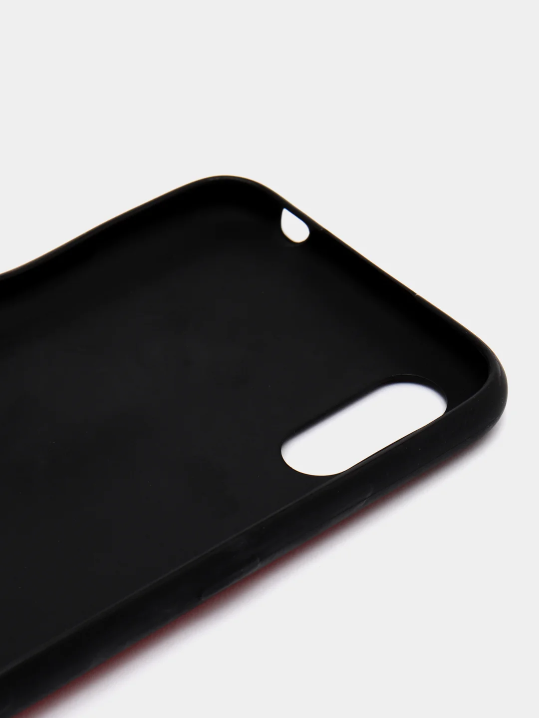 Красный чехол для Samsung A01, под кожу, силиконовый