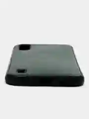 Зеленый чехол для Samsung A01, под кожу, силиконовый