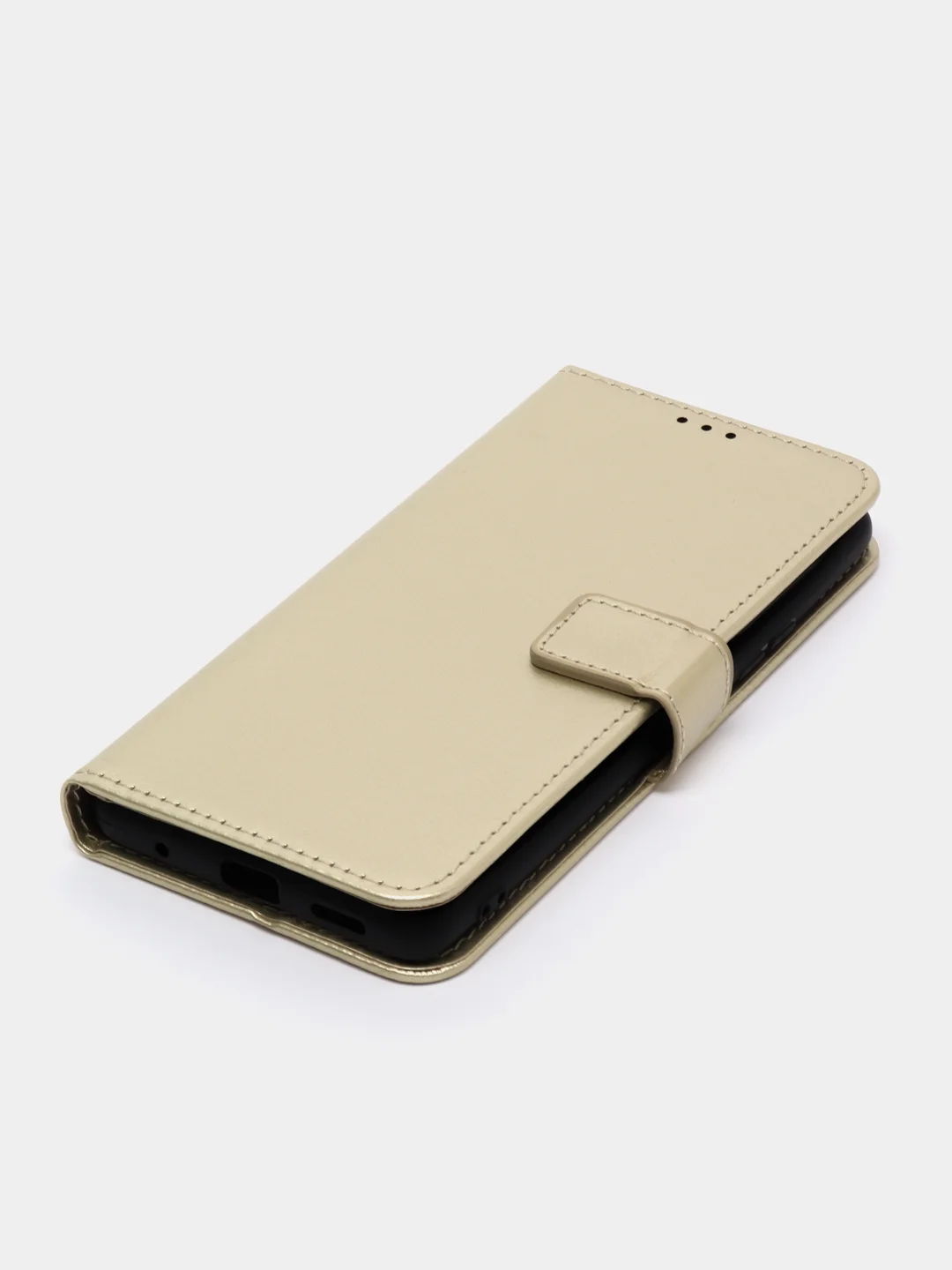 Золотой чехол-книжка с магнитной застежкой для Xiaomi Redmi Note 10 Pro / 10 Pro Max (Ноут 10 Про)