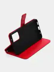 Красный чехол-книжка с магнитной застежкой для Xiaomi Redmi Note 10 Pro / 10 Pro Max (Ноут 10 Про)