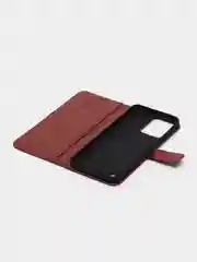 Багровый чехол-книжка, с магнитной застежкой для Realme C31, Реалми С31