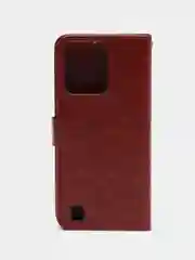 Багровый чехол-книжка, с магнитной застежкой для Realme C31, Реалми С31