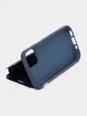 Темно-синий чехол-книжка с прозрачным окном iPhone 7/8/SE(2020)/X/XS MAX/XR/11/11 PRO Max/12/12PRO