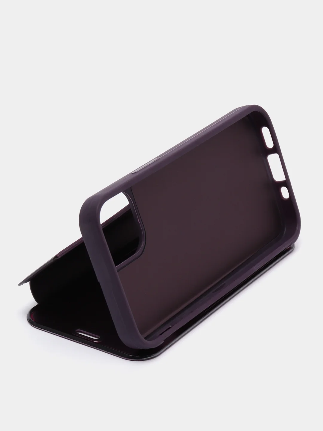 Фиолетовый чехол-книжка с прозрачным окном iPhone 7/8/SE(2020)/X/XS MAX/XR/11/11 PRO Max/12/12PRO