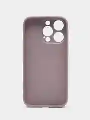 Бежевый меланж силиконовый чехол на iPhone 14, 14 Plus, 14 Pro, 14 Pro Max, со стеклянной панелью