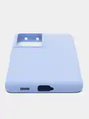 Небесно-голубой чехол силиконовый для Samsung Galaxy S21 Ultra, Самсунг Галакси С21 Ультра, Silicone Cover