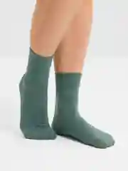 Зеленый носки женские, однотонные
